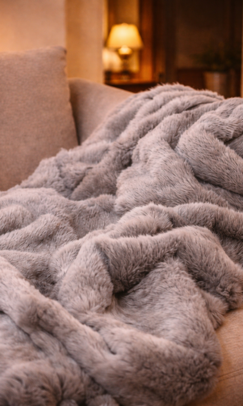 nyírott nutria szőrmetakaró szürke színben