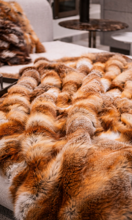 Vörösróka ágytakaró natúr színben