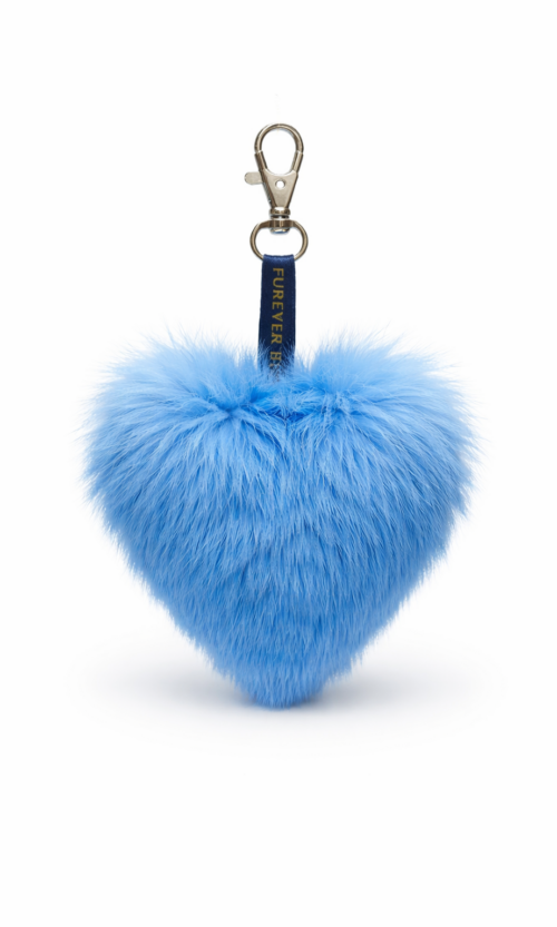 Nyúl kulcstartó szív, kék