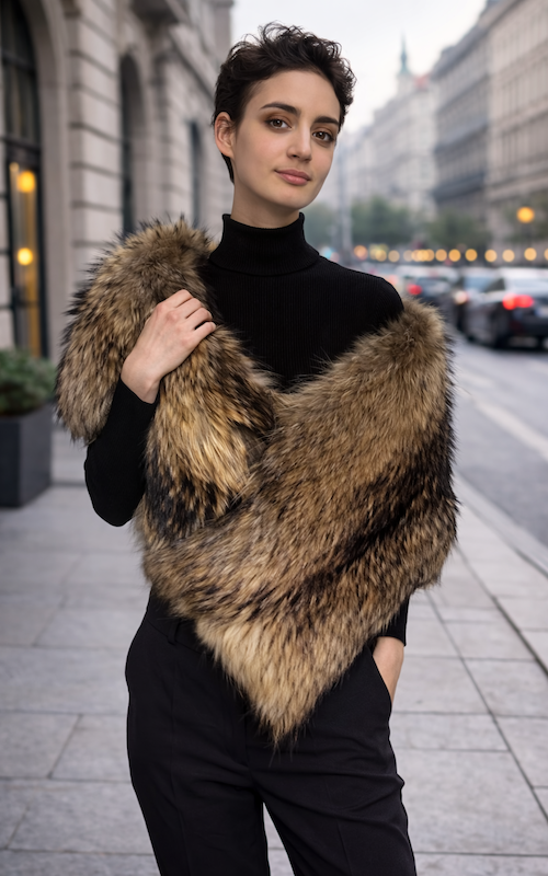 Finn raccoon still, natúr, one size